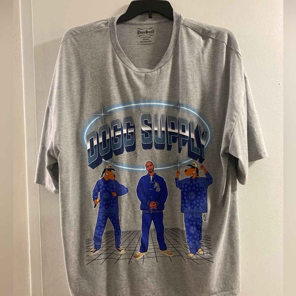Doggy Supply Gray Sz XXL 90’s Rapper Snopp Dogg Logo Theme‎